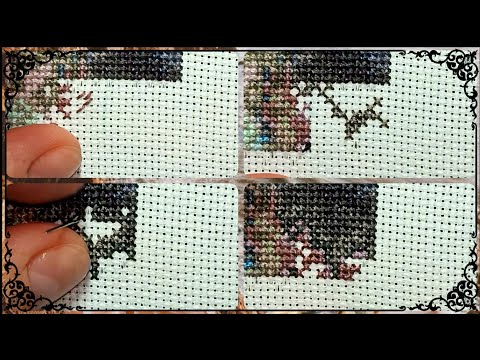 Процесс вышивки крестом🪡//Cross-stitch