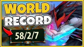 I BROKE THE YONE WORLD RECORD FOR MOST KILLS (NEW CHAMPION MASSACRE) - League of Legends