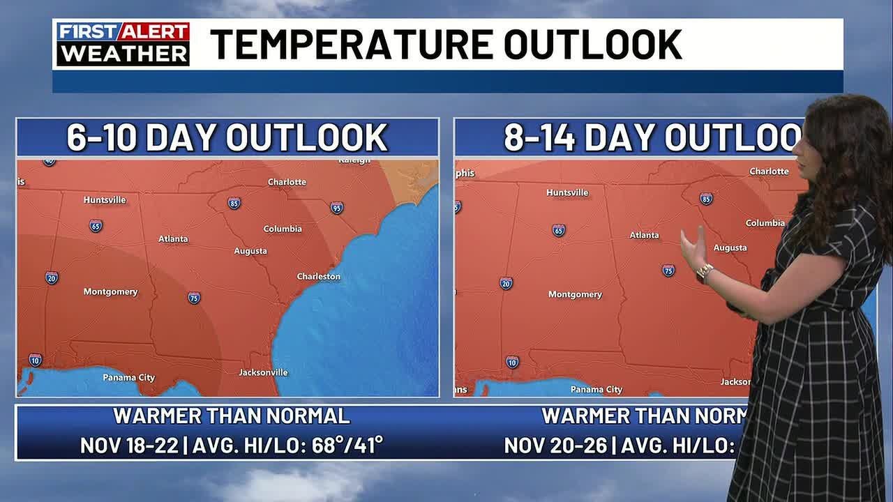 Warming up, above average temperatures through next week! - YouTube