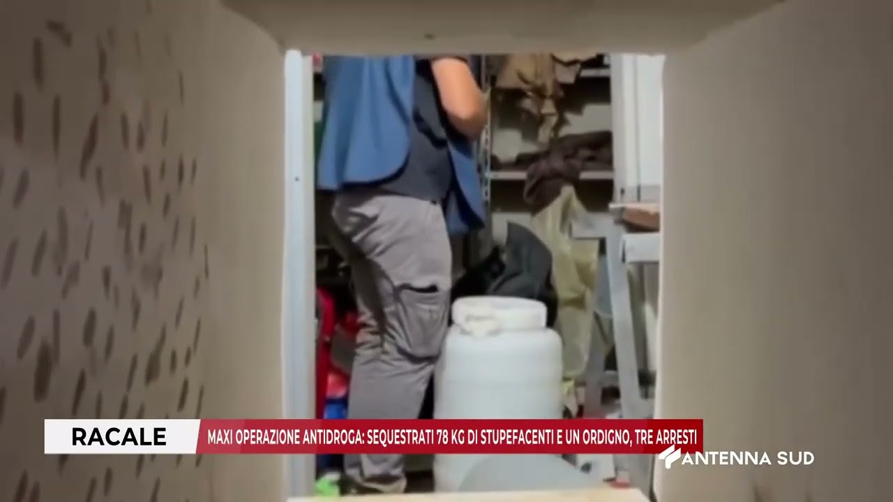 25 LUGLIO 2025 - RACALE (LE) - MAXI OPERAZIONE ANTIDROGA: 3 ARRESTI,  SEQUESTRATA DROGA E UN ORDIGNO