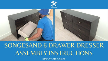 IKEA SONGESAND 6 Drawer Dresser Assembly Instructions (Full Step by Step Assembly Instruction Guide)