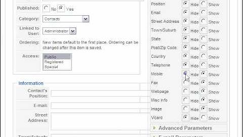 Joomla 1.5 - Add A Contact