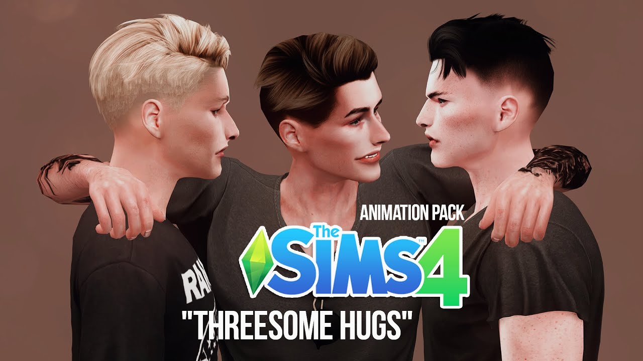 Animation Pack Threesome Hugs Sims 4 Download Youtube