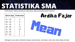 Pada video ini dibahas mencari rata-rata menggunakan rumus cepat yaitu
rataan sementara. lebih mudah kalau tidak pakai kalkulator. semoga
sukses. #statistika...