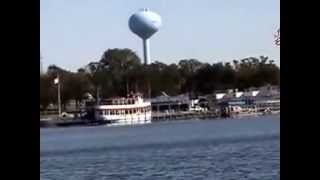 Arnolds Park Iowa Amusement Park from the water. It is a must do when in Okoboji, Spirit Lake, Iowa
