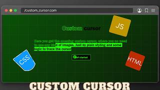 Custom cursor by plain css and js | html css js | code | web development | codeTips