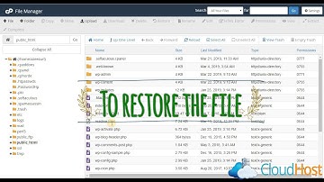 How to Delete and Restore a File or Folder in cPanel File Manager [CloudHost.com.ng]