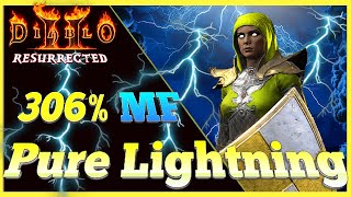 PURE LIGHTNING Sorceress Build Update! 306% MF - Diablo 2 Resurrected Ladder Season 3