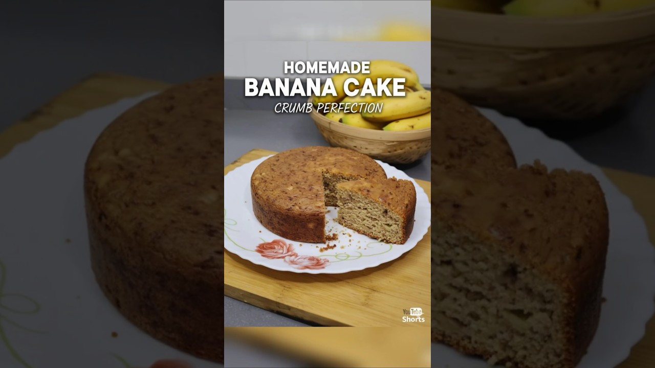 Banana Cake | Soft & Spongy Banana Cake Recipe in Hindi | Eggless Cake #shorts #shortvideo