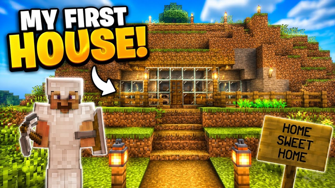 #2 I BUILD MY FIRST MINECRAFT HOUSE 🤔 - YouTube