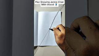 Drawing Jackie Chan With Thread 🧵 #jackiechan #jackie #art #drawing #artshorts