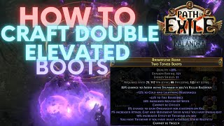 Path of Exile 3 19 Crafting Double Elevated Tailwind Onslaught Boots