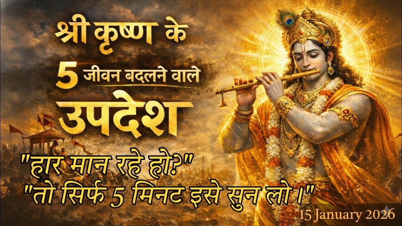 ​श्री कृष्ण के 5 उपदेश: जब मन अशांत हो तो इसे सुनें | Shri Krishna Updesh | The Eternal Message