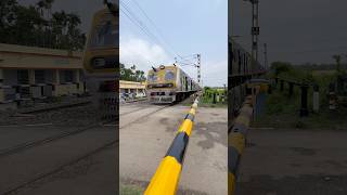 ICF local train crossing railway gate #train #shorts