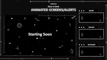 Full Neon Twitch Package - Galaxy stream package with twitch panels, animated alerts and MORE