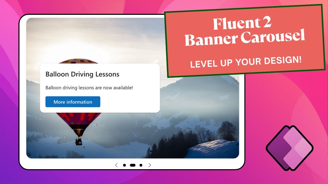 Modern Banner Carousel for Power Apps | Fluent 2 Design