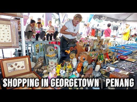 Video: Shopping Malls & Markets i Georgetown, Penang