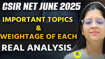 CSIR NET June 2025 | CSIR NET Important Topic & Weightage Real Analysis | CSIR NET Preparation