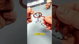 Golden Ring vs Red Rope Wire Puzzle… Can You Escape It 🟡🔴🔗  One Hidden Move! 🧠🔥#Puzzle #Diy #IQ