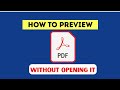 How to preview PDF without opening it