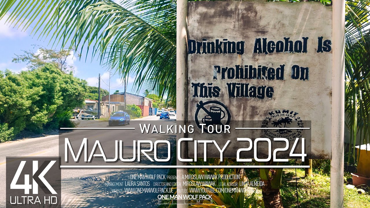 【4K 60fps】🇲🇭🌴🍹 VIRTUAL WALKING TOUR: 🚶 «Majuro - Marshall Islands 2024» 🎧 ORIGINAL SOUNDS 📺 ASMR UHD