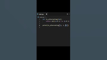 Check Alternating Even-Odd Pattern | Python Coding coding for Beginners | python Program #3 #shorts