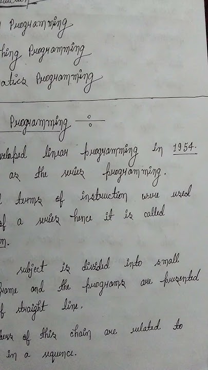 Linear Programming, Types of Programmed, Main Features of Linear ...