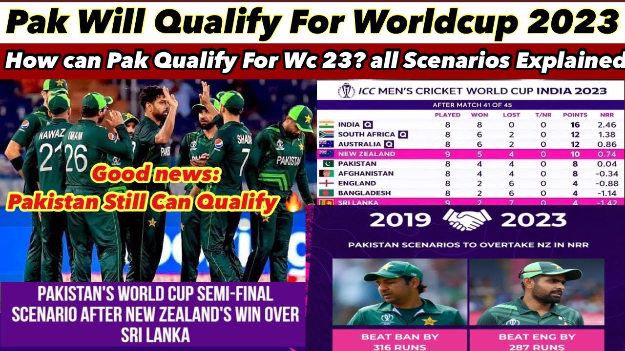 Scenarios For Pakistan To Qualify For Semis, Pak Vs Eng Pak To Win By ...