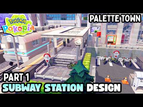Pokémon Pokopia~PALETTE TOWN TRAIN/SUBWAY STATION DESIGN~BUILDING A HUGE MODERN CITY~#pokopia  #8