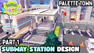 Pokémon Pokopia~PALETTE TOWN TRAIN/SUBWAY STATION DESIGN~BUILDING A HUGE MODERN CITY~#pokopia #8