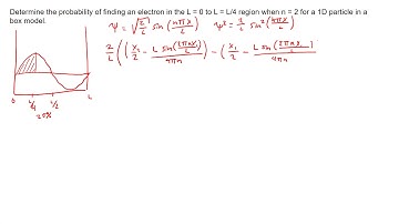 1D Particle in a box Determine probability from edge to peak