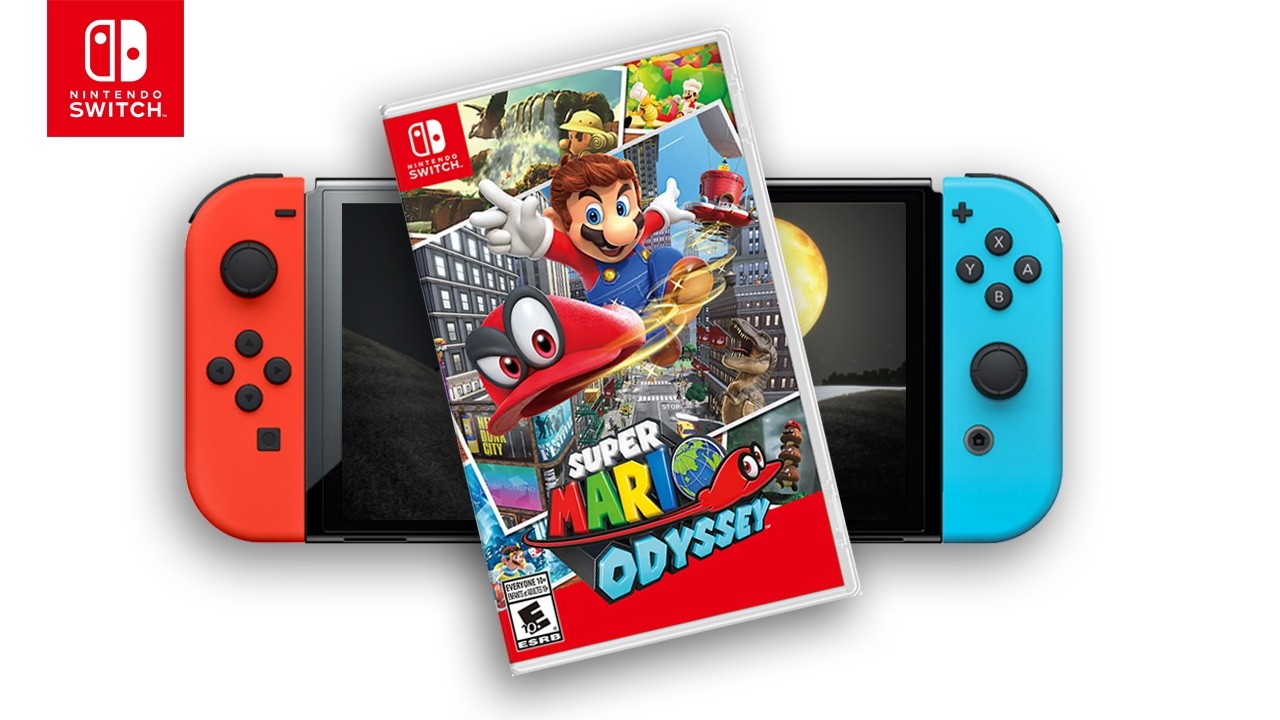 Super Mario Odyssey Nintendo Switchゼルダと。 Nintendo Switch 32GB Console with Super Mario Odyssey Bundle