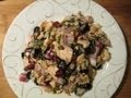 Salmon salad with capers