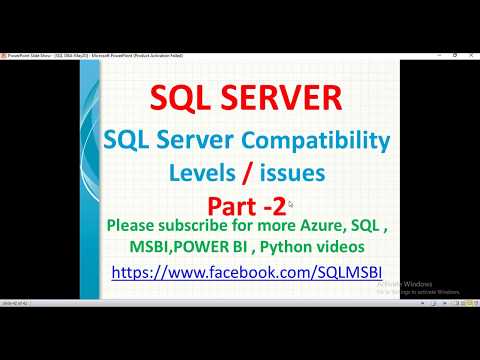 Change SQL Compatibility level | sql server database migration