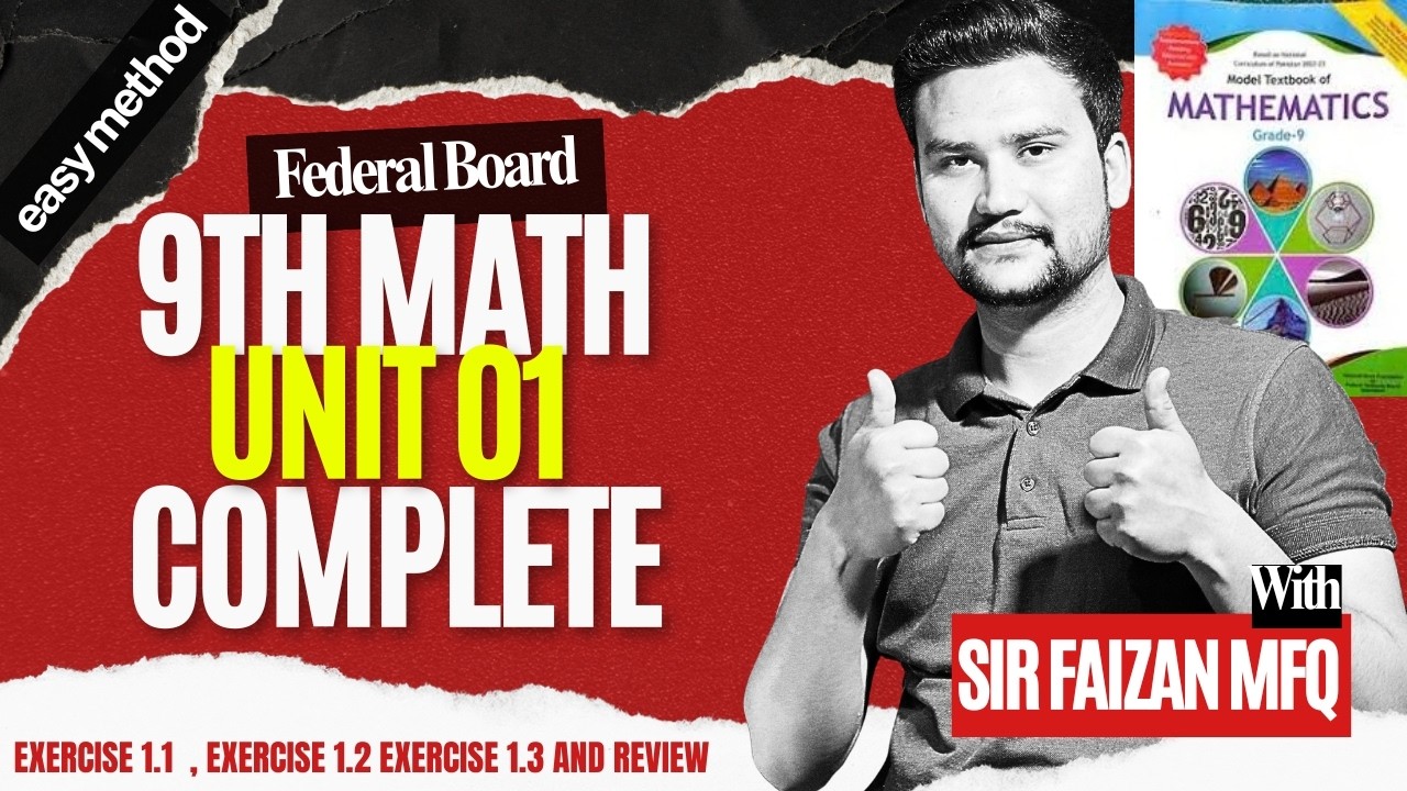 Complete Unit 01 With Review Exercise - 9th Class Math Complete chapter ...