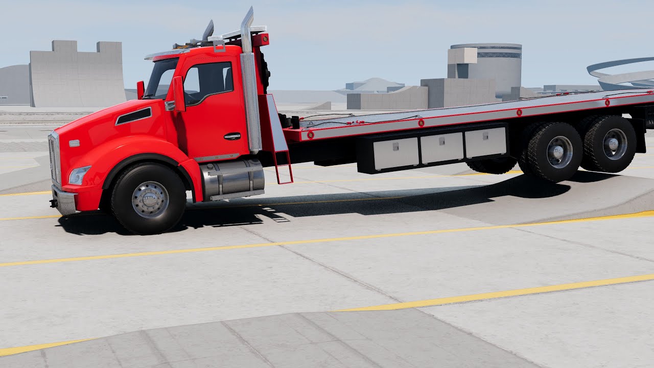 BeamNG Drive - K880 Flatbed Truck Suspension Testing