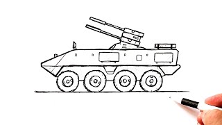 Как нарисовать военную технику | Бронетранспортер