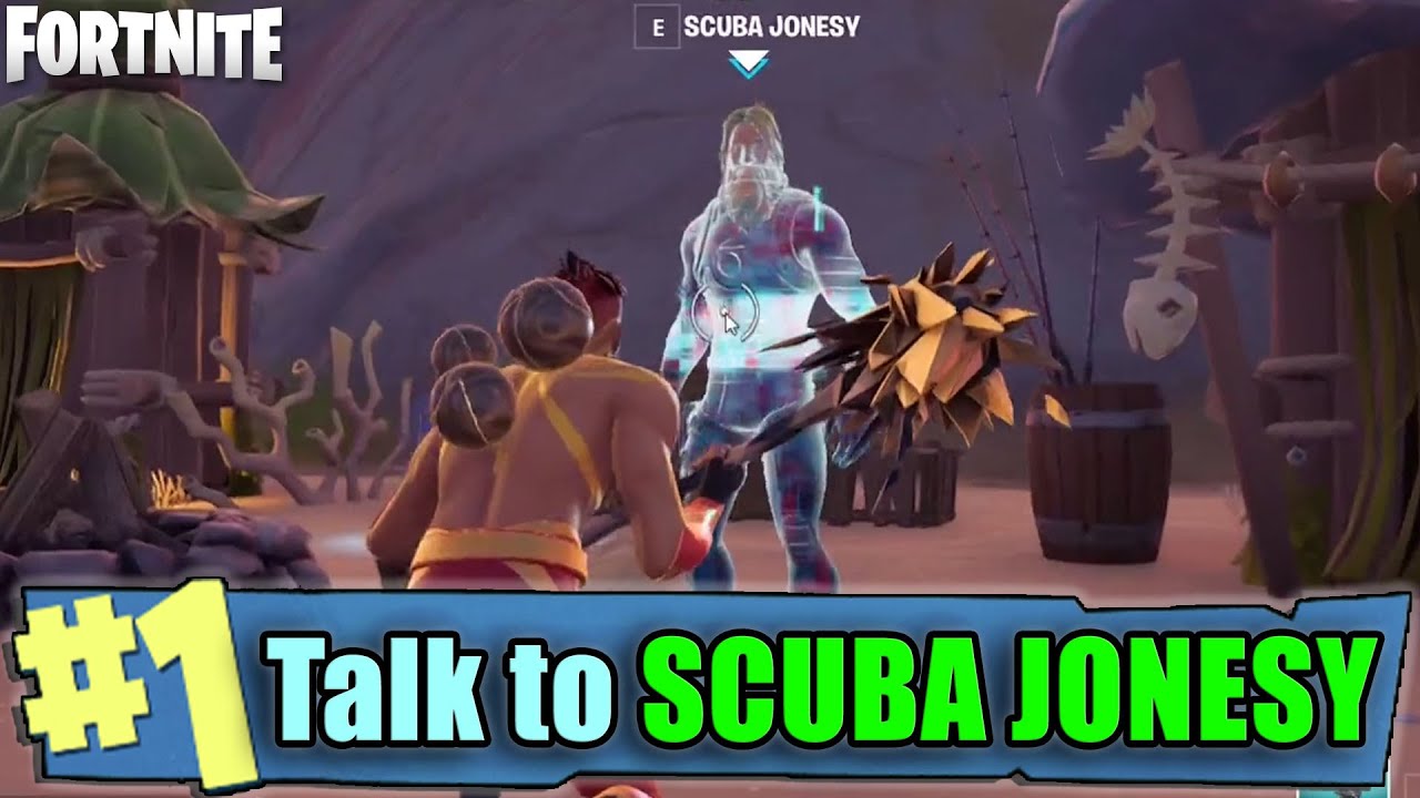 Talk To SCUBA JONESY (NPC #12) | Fortnite Chapter 2 Season 8