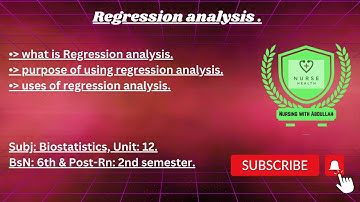 Regression analysis in urdu| BsN 6th,Post-rn 2nd semester| Unit#12 | biostatistics |