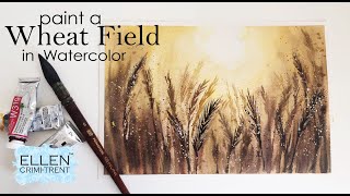 How to paint a Wheat Field in Watercolor Step by Step for