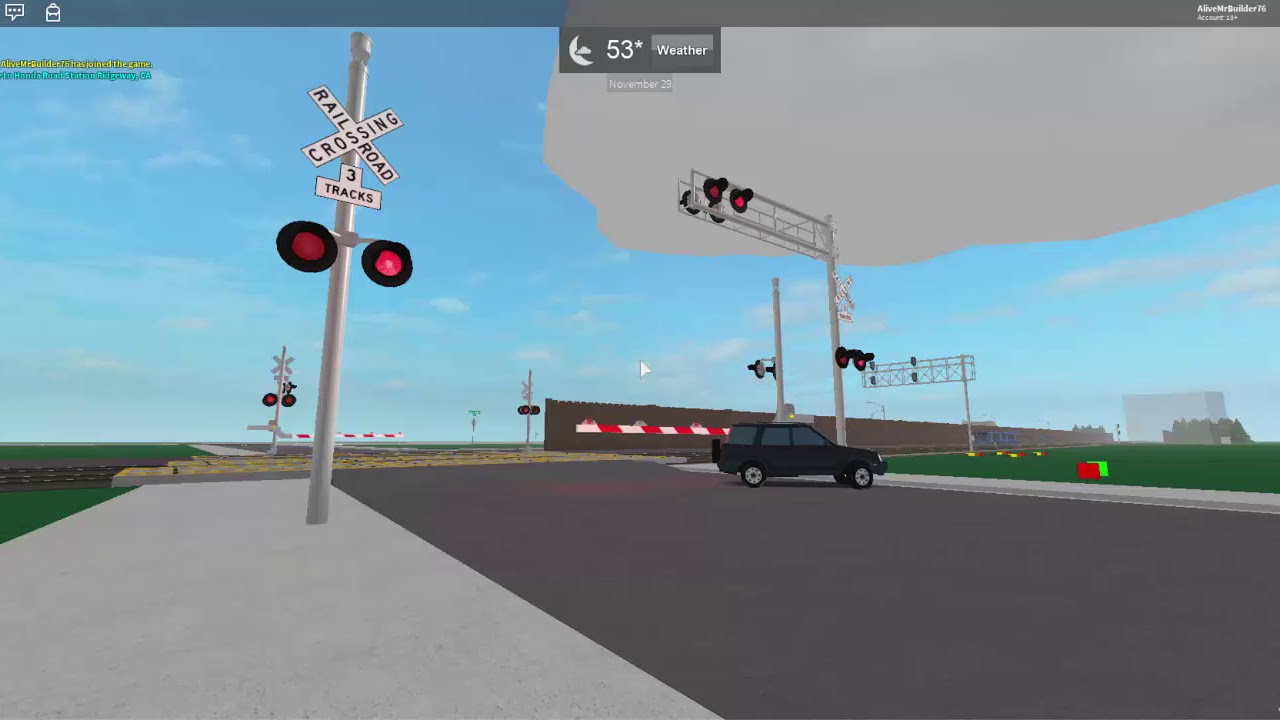 Milton Ave Railroad Crossing Roblox Honda Road Youtube - railroad crossing roblox game