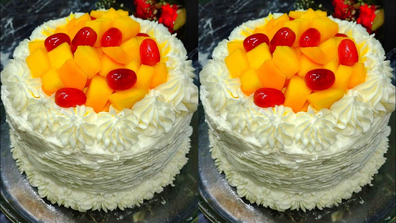 #حصري كورس مجاني الاسبونج كيك بالدقيق العادي  🥰  هتفتحي مشروع وتكسبي دهب👌🏻تورتة المانجو