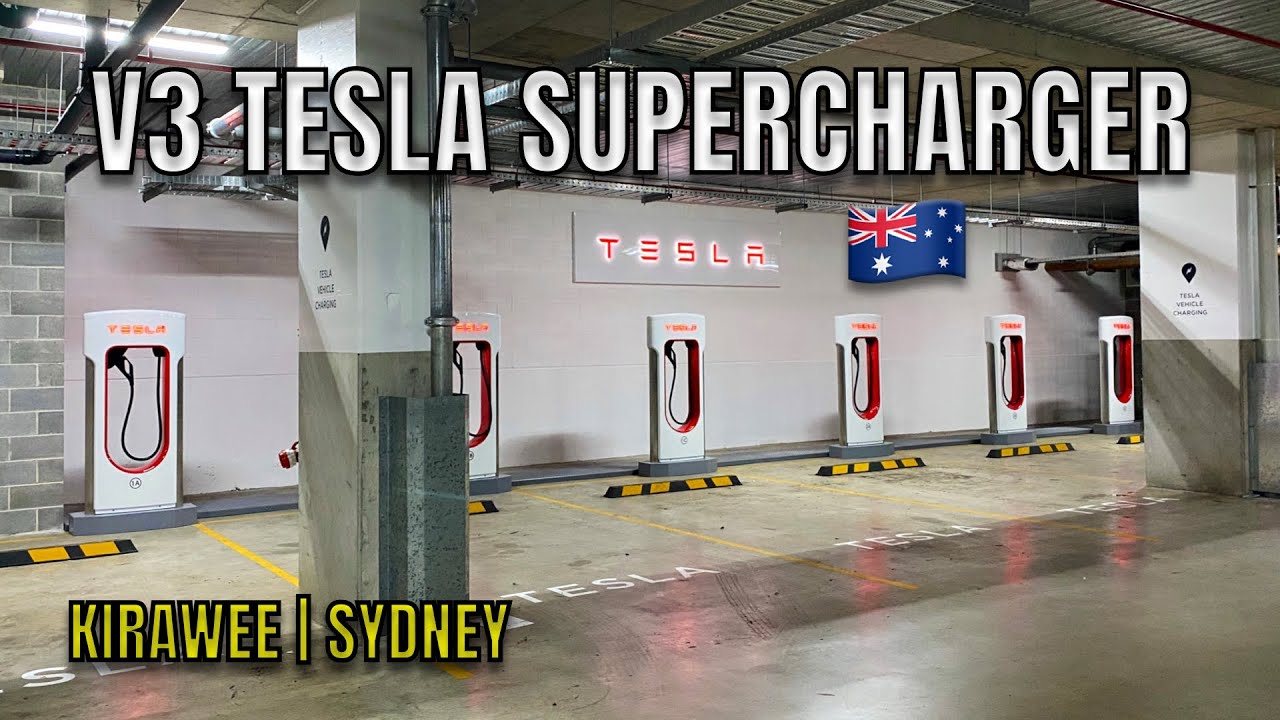 NEW TESLA SUPERCHARGER LOCATION V3 AUSTRALIA SYDNEY Kirawee NSW YouTube