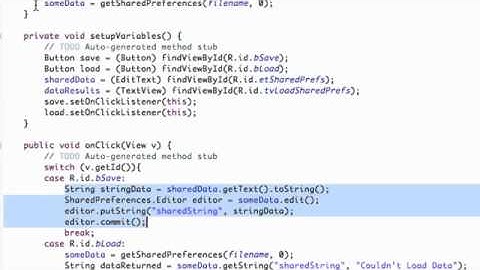 Android Application Development Tutorial   097   Loading SharedPreferences Data