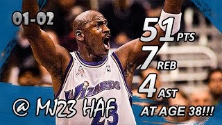 Michael Jordan Highlights vs Hornets (2001.12.29) - Old MJ scores 51pts with fury!