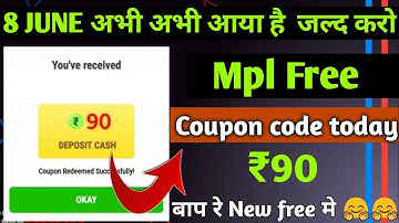 Mpl coupon code today || mpl bonus cash coupon code || mpl referral code || mpl today coupon code
