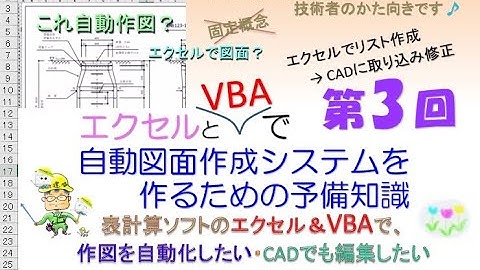 エクセルとVBAで自動図面作成システムを作るための予備知識　第３回【毎日エクセルVBA】