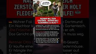 NACHBAR WILL TEICH ZERSTÖREN... RENTNER HOLT FLEDERMÄUSE ZU HILFE! 🦇
