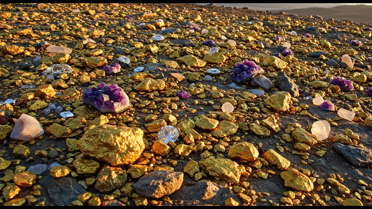 Treasure Hunting in Secret Mountain! Found Gold, Diamonds & Rare Gems