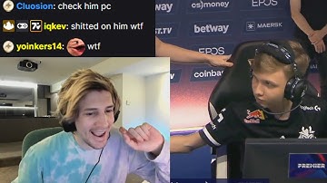 xQc reacts to m0NESY 1v4 against Vitality